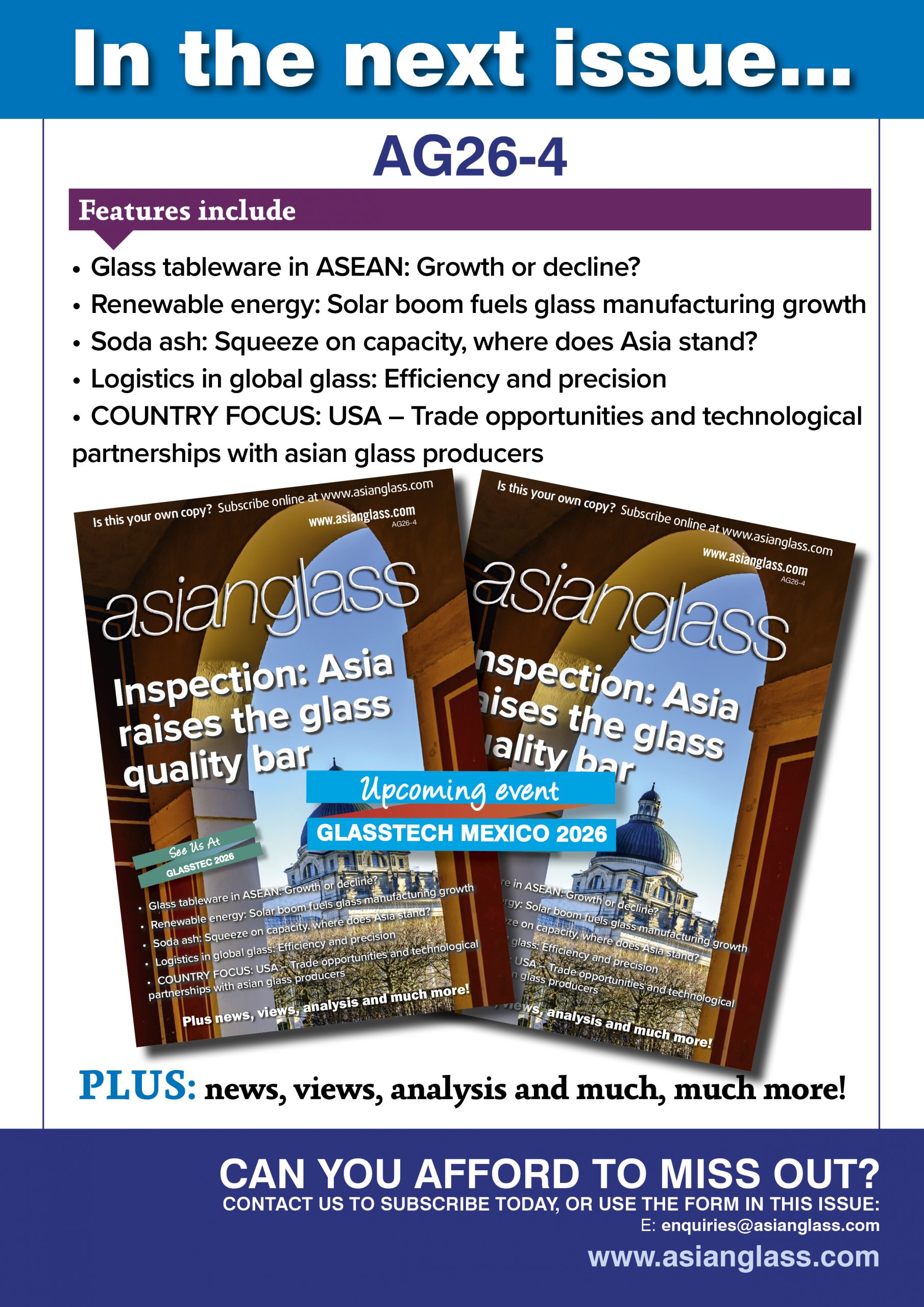 AG 26-3 Next issue